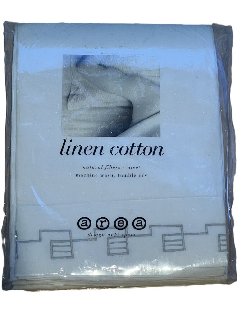 AREA | Embroidery Square Queen Sheet Set